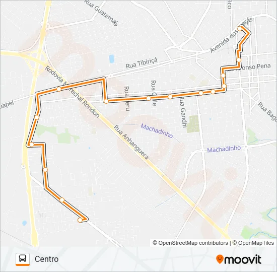 103 TERMINAL - CLAUDIONOR CINTI Bus Line Map