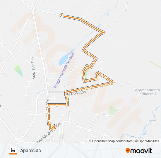 Mapa de 111 APARECIDA de autobús