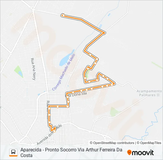 111 APARECIDA Bus Line Map