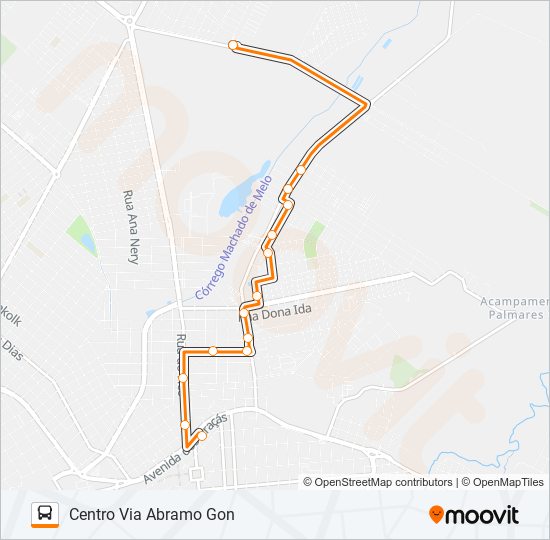 Mapa da linha 111 APARECIDA de ônibus