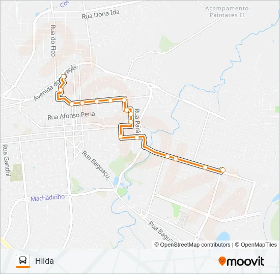 120 HILDA VIA ODORINDO PERENHA Bus Line Map
