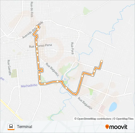 117 UMUARAMA / JARDIM CONCÓRDIA Bus Line Map