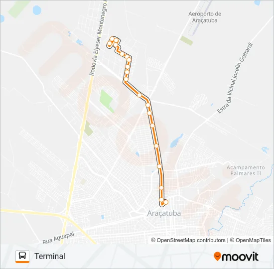 112 JARDIM ATLÂNTICO / ETEMP VIA RUA DO FICO Bus Line Map