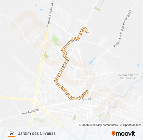 126 VILELLA / JARDIM DAS OLIVEIRAS VIA WALDEMAR ALVES Bus Line Map