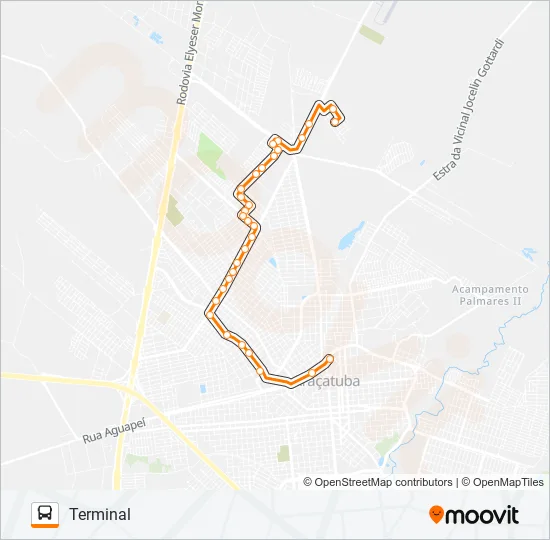 126 VILELLA / JARDIM DAS OLIVEIRAS VIA WALDEMAR ALVES Bus Line Map
