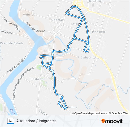 Mapa de C-02 AUXILIADORA / IMIGRANTES de autobús