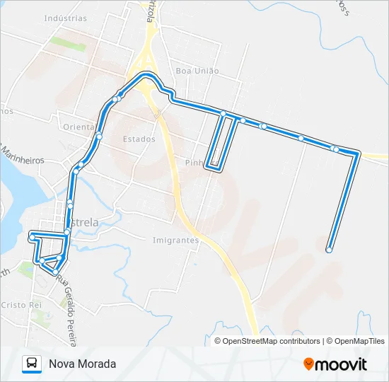 D-01 NOVA MORADA Bus Line Map