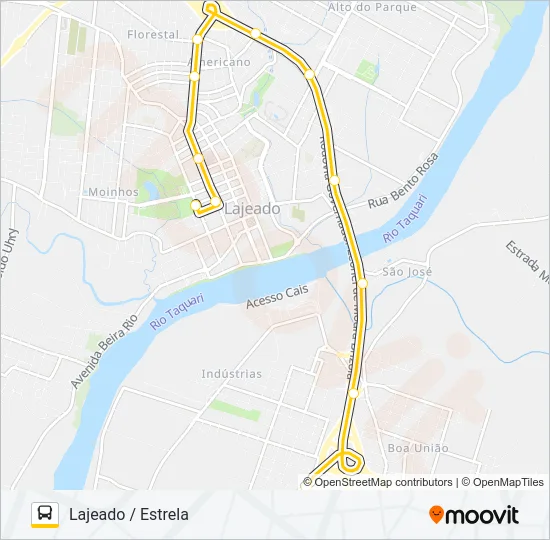 6187 LAJEADO / ESTRELA Bus Line Map