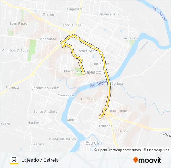 6187 LAJEADO / ESTRELA Bus Line Map