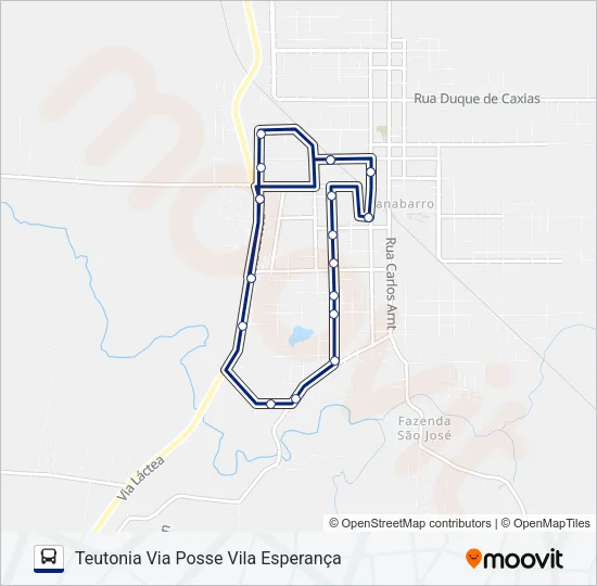 003 CANABARRO/ POSSES/ VILA ESPERANÇA Bus Line Map