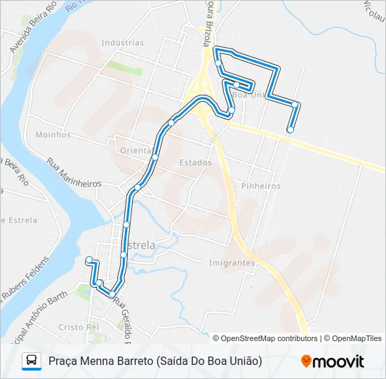 A-01 BOA UNIÃO / LOTEAMENTO POPULAR Bus Line Map
