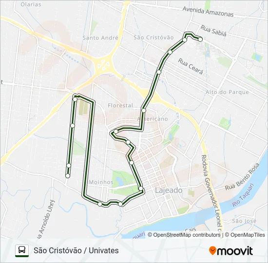 10 SELETIVO Bus Line Map