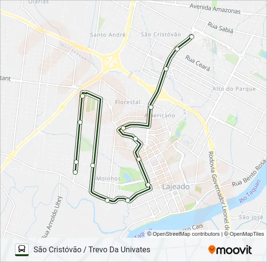 10 SELETIVO Bus Line Map