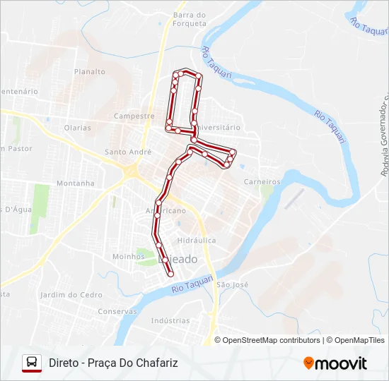 09 UNIVERSITÁRIO Bus Line Map