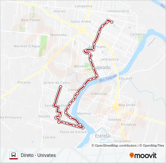 01 SANTO ANTÔNIO / SÃO CRISTÓVÃO Bus Line Map
