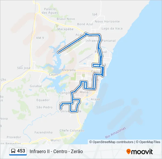 453 Bus Line Map