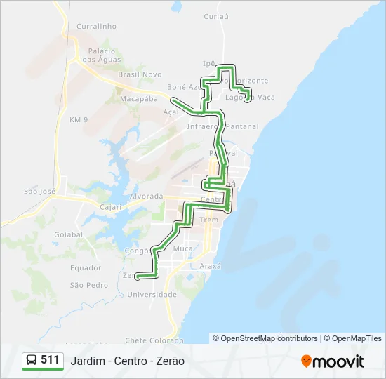 511 Bus Line Map