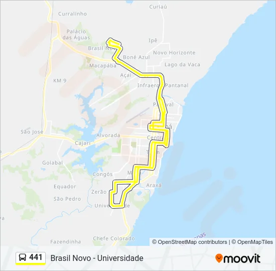 441 Bus Line Map