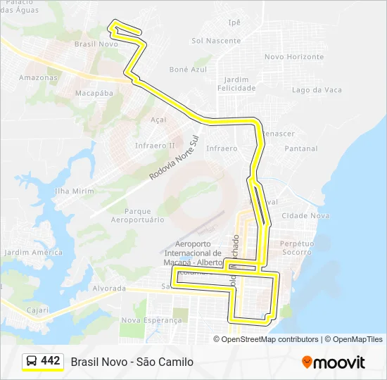 442 Bus Line Map