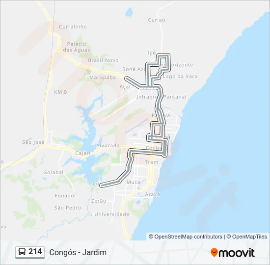 214 Bus Line Map