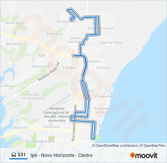 531 Bus Line Map