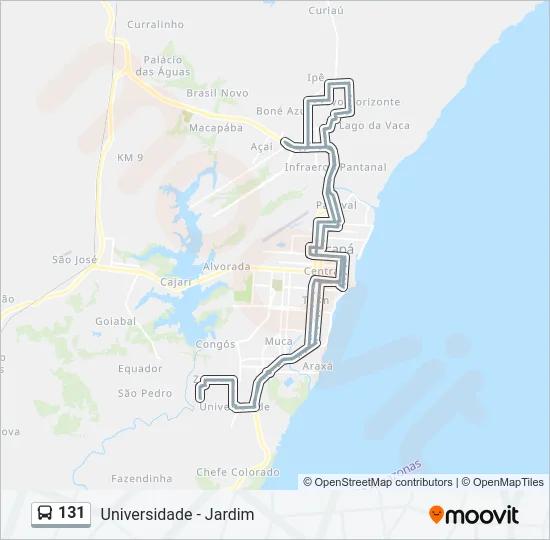 131 Bus Line Map