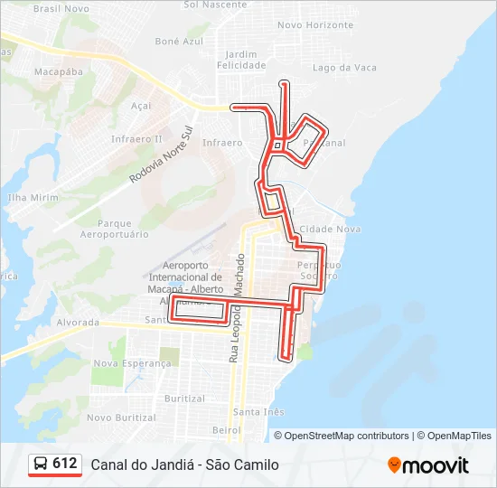 612 Bus Line Map