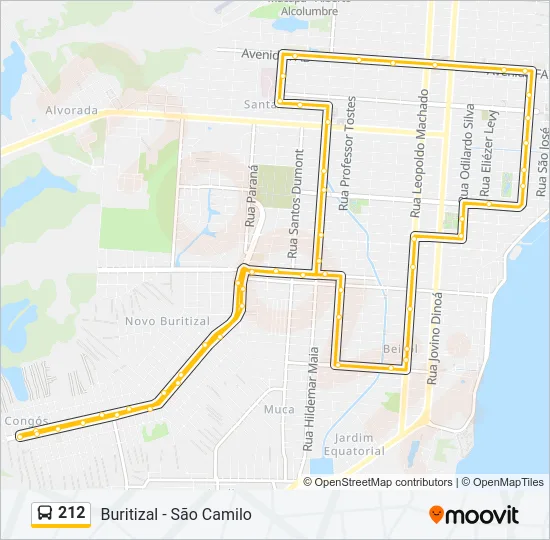 212 Bus Line Map
