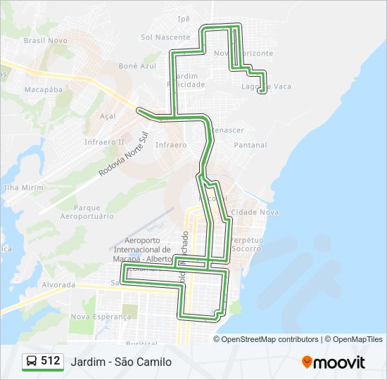 512 Bus Line Map