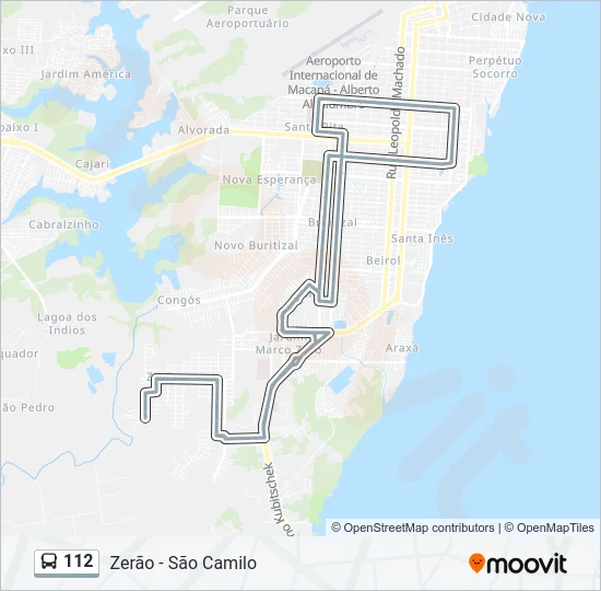 112 Bus Line Map