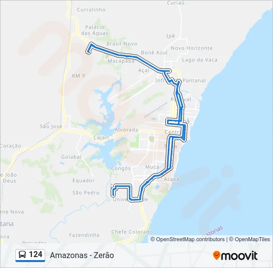 124 Bus Line Map