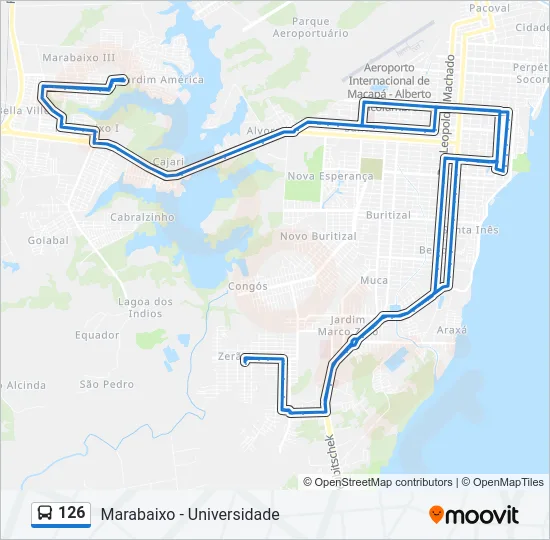 126 Bus Line Map