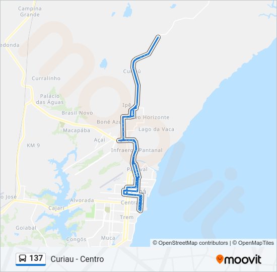 137 Bus Line Map