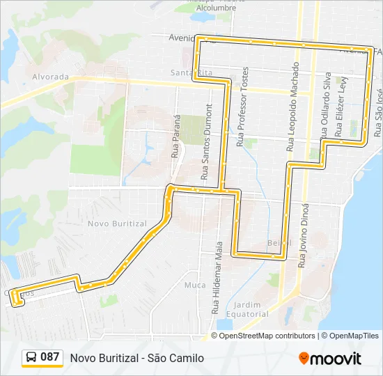 087 Bus Line Map