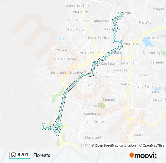 8201 Bus Line Map