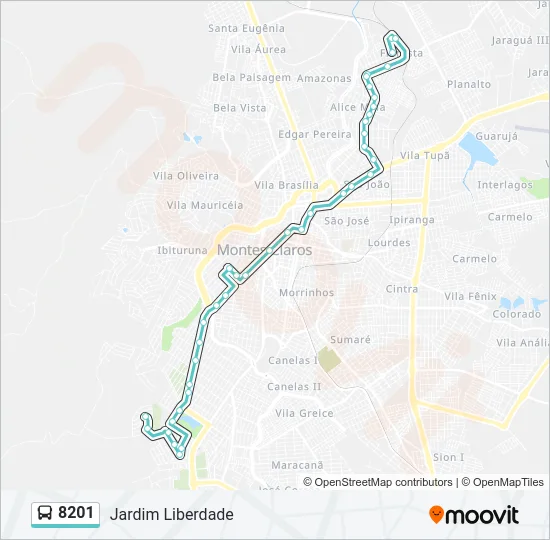 8201 Bus Line Map