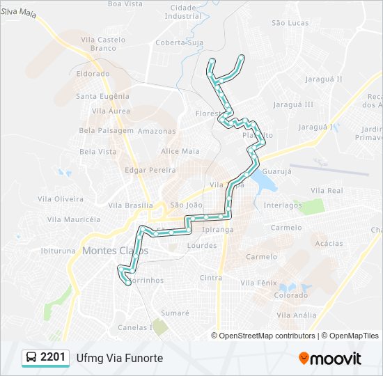 2201 Bus Line Map