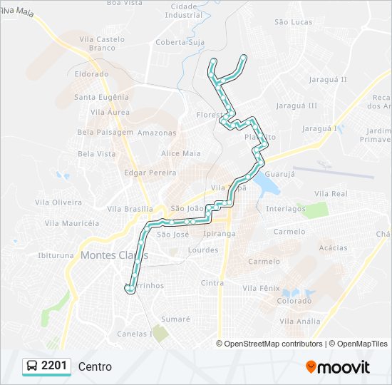 2201 Bus Line Map