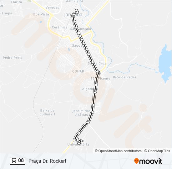 Mapa de 08 de autobús