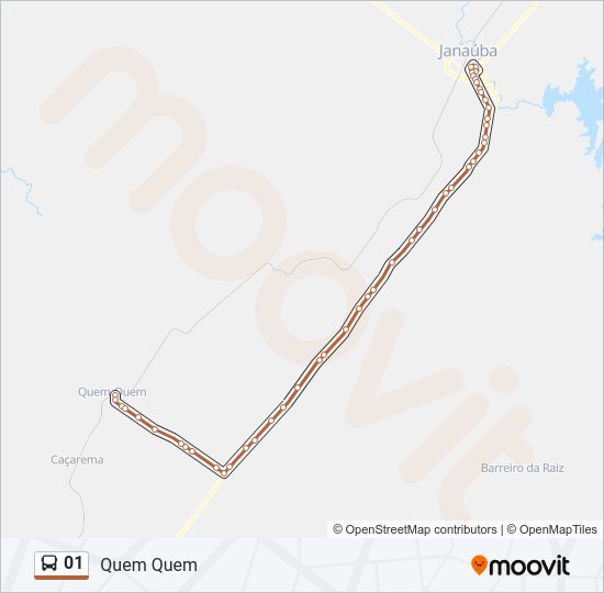 Mapa da linha 01 de 