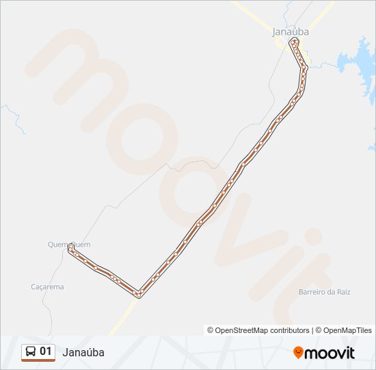 Mapa da linha 01 de 