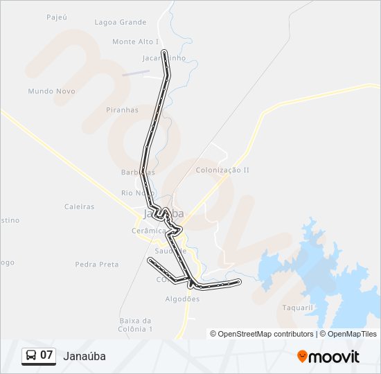 07 Route: Schedules, Stops & Maps - Janaúba (Updated)