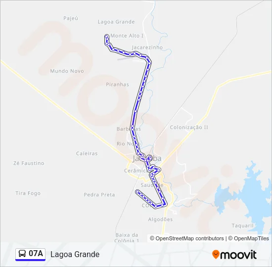 07A Bus Line Map