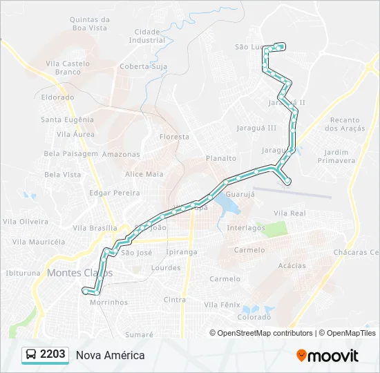 2203 Bus Line Map