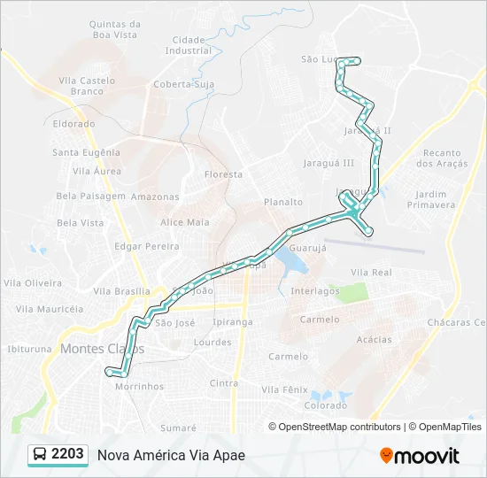 2203 Bus Line Map