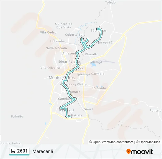 2601 Bus Line Map