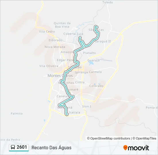 2601 Bus Line Map
