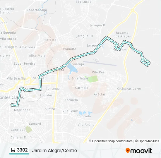 3302 Bus Line Map