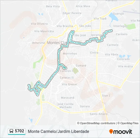 5702 Bus Line Map