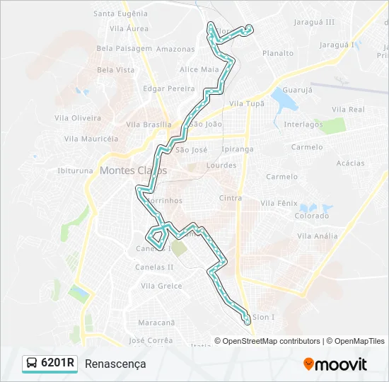 6201R Bus Line Map